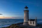 North Head Lighthouse at Cape Disappointment State Park in Washington State, USA Art Print